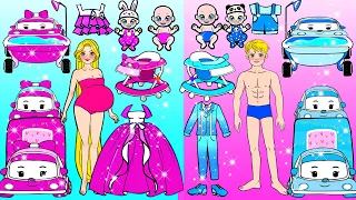 [🐾paper Diy🐾] Blue Ken VS Pink Rapunzel Pregnant New Motorhome Decor| Rapunzel Compilation 놀이 종이
