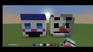 how to build the fnaf sister location heads in minecraft