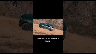 New Model  Quattro vs xDrive vs 4Matic (OFF ROAD TEST) - New 2023 #audi #bmw #mercedes #viralshorts