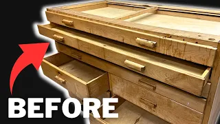 Transforming an OLD CABINET into perfect workshop storage DIY ♻️