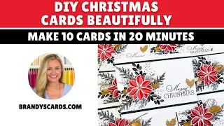 DIY Christmas Cards Beautifully | 10 in 20 Card Making Series | Merriest Moments Cards