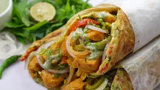 Chicken Egg Paratha Roll,Chicken Kathi Roll By Recipes Of The World