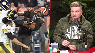 Pat McAfee Reacts To Myles Garrett Hitting Mason Rudolph With His Own Helmet