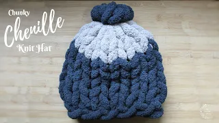 How to Hand-Knit / Crochet a Chunky Chenille Hat/Beanie | The Sweetest Journey