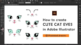 How to create cute cat eyes in Adobe illustrator