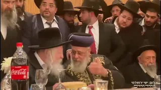 אדר ב תשפ"ב - האדמו"ר מגור בחתונת נכד הראשל"צים הרה"ר לישראל הגר"י יוסף והרה"ר לירושלים הגרש"מ עמאר