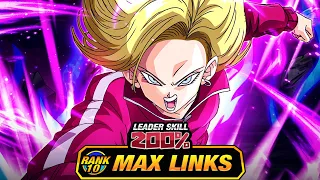 GREAT F2P UNIT!! LEVEL 10 LINKS 100% TOP AGL ANDROID 18! (DBZ: Dokkan Battle)