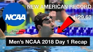 Men's NCAA Swimming Championships 2018: Day 1 Recap