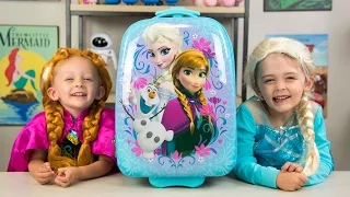 HUGE Frozen Backpack Surprise Toys Disney Princess Elsa Anna Fashems My Little Pony Kinder Playtime