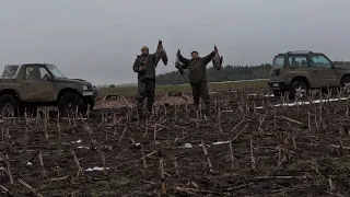 Охота на гуся в апреле 2023. Или гусь в тумане! Goose hunting in April 2023. Or a goose in the fog!