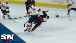 Mason Marchment Crushes Vincent Trocheck With Massive Open Ice Hit