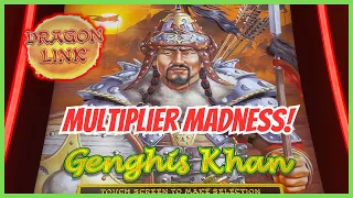 💰Multipliers On The $5 Bet!🍀Is Ghengis Khan the Best Dragon Link Slot?