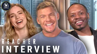 'Reacher' Interviews | Alan Ritchson, Malcolm Goodwin, Willa Fitzgerald and Lee Child