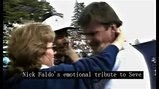 Golf Nick Faldo emotional tribute to Seve Ballesteros Ryder Cup emotivo homenaje a Seve Ballesteros