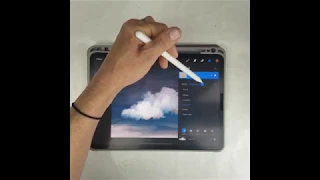 Procreate - Painting Clouds in Bob Ross style.