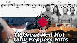 10 Great Red Hot Chili Peppers Riffs - Tab | Tutorial | Lesson | Covers