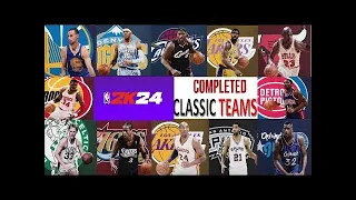 NBA 2K24: Completed Classic Teams Roster (PS5) All the 67 teams 100% complete