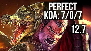 RENEKTON vs DARIUS (TOP) | 7/0/7, 400+ games, Godlike | EUW Master | 12.7