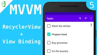 ListAdapter with View Binding - MVVM To-Do List App with Flow and Architecture Components #5