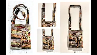 Boho rustic strip bag