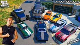GTA 5 - Stealing Fast And Furious 7 "Dom Toretto" Movie Cars with Franklin (Real Life Cars #10)