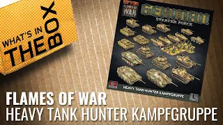 Unboxing: German Heavy Tank-Hunter Kampfgruppe | Flames Of War