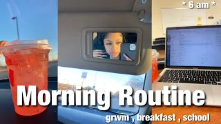 My 6am REAL High School morning routine ! breakfast , grwm , what's in my tote bag  | Nadia Jocelyn