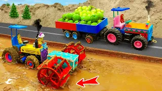 Diy tractor making mini Harrow Plowing Machine | diy Planting & Harvesting Guava Farm | HP Mini