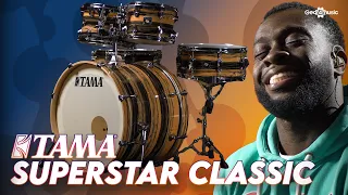 New 2023 Tama! Superstar Classic in Natural Ebony Tiger! | Gear4music Drums