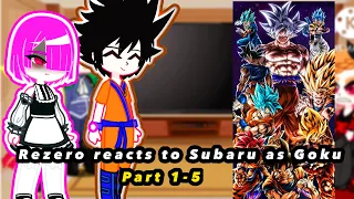 (Gachalife)Rezero Reacts to Subaru as Goku Compilation |Part 1,2,3,4,5| |Dragonballz/Rezero|