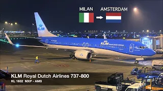 PREMIUM SERVICE ON SHORT-HAUL | KLM 737-800 Sky Interior | Milan MXP ✈ Amsterdam | Economy Class