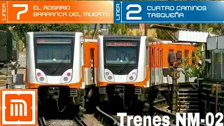 TRENES NM-02 EN LÍNEAS 2 Y 7 DEL METRO CDMX