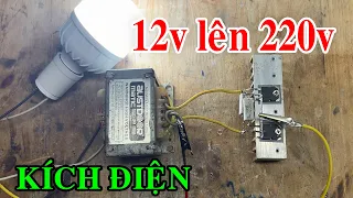 Kích Điện 12v lên 220v | Tự Kích Biến Áp Sắt | Sử Dụng D718 | Inverter 12v to 220