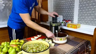 Домашнее вино из груши и винограда (очень вкусное) простой рецепт!