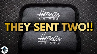 THEY SENT ME TWO HERMANS!? - Knife Unboxing