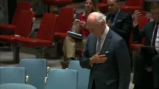 Special Envoy for Syria receives standing ovation at the end of his term