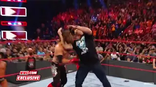 Steve Austin "stone cold" toasts AJ styles with a drummer after raw September 2019