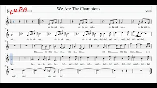 We Are The Champions (Queen) - Karaoke - Flauto dolce - Spartito - Note - Canto - Instrumental