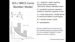 NRCS Rainfall-Runoff Model: Storage and Curve Numbers - CE 433 - Class 22 (4 Mar 2020)