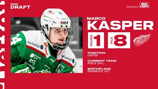 Marco Kasper Detroit Red Wings 2022 Draft Pick