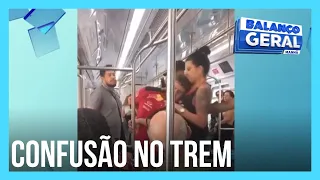 Homem é imobilizado após jogar cerveja em passageiros de trem em SP