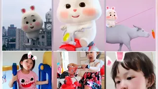 Qania and Cute Fat Rabbit | Si embul kelinci lucu