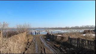 Костанай река Тобол паводок в районе Амангельдинской или Краснопартизанской плотины