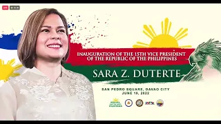 The inauguration of SARA ZIMMERMAN DUTERTE AS THE 15TH VICE-PRESIDENT OF THE PHILIPPINES