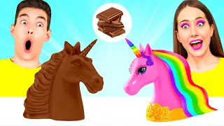 Челлендж Шоколадная еда vs. Настоящая еда #1 от RaPaPa Challenge