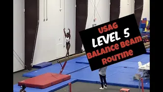 NEW USAG Level 5 Balance Beam Routine | Gymnastics With Tanaya (2021-2029)