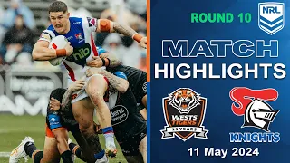 NRL 2024 | Wests Tigers v Newcastle Knights | Full Time Highlights