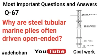 Why are Steel tubular marine piles often driven open-ended, Piers and Marine Structures, Questions,