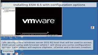 video 2 - ESXi 6 5 Host 1 Installation steps with vCenter