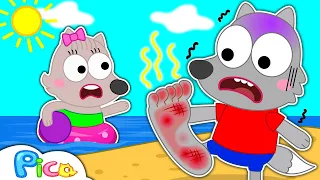 Pica Learn Good Habits with Hot vs Cold Challenge ☀️🌊 Funny Stories Cartoon for Kids | Pica World